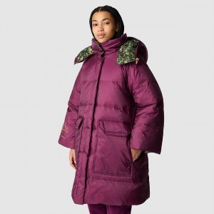 The North Face 73 North Face Parka Boysenberry - Misty Sage Fallen Leaves Print | 936TIAUVP