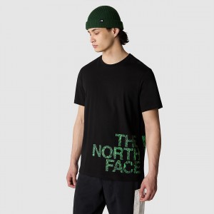 The North Face Blown Up Logo T-Shirt Schwarz | 973WQIJED