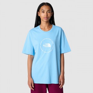 The North Face Circle Logo Relaxed T-Shirt Blau | 207NGPHIE