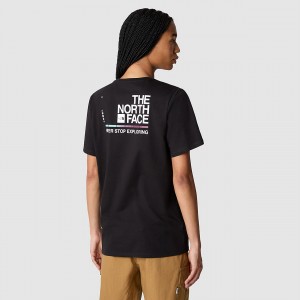 The North Face Foundation Graphic T-Shirt Schwarz Weiß | 978UYOJCT