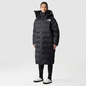 The North Face Oversized Long Puffer Jacket Schwarz | 143IKXDJO