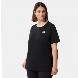 The North Face Plus Size Simple Dome T-Shirt Schwarz | 359PBVICT