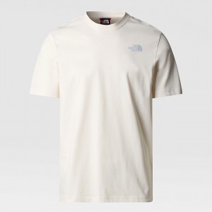 The North Face Vertical Line T-Shirt Weiß | 316XOKMPB