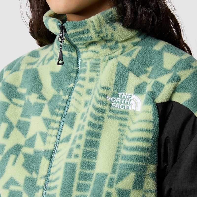 The North Face Fleeski Y2K Jacket Misty Sage Irregular Geometry Print | 427XPFYSL