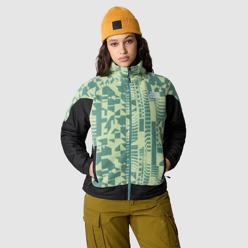 The North Face Fleeski Y2K Jacket Misty Sage Irregular Geometry Print | 427XPFYSL