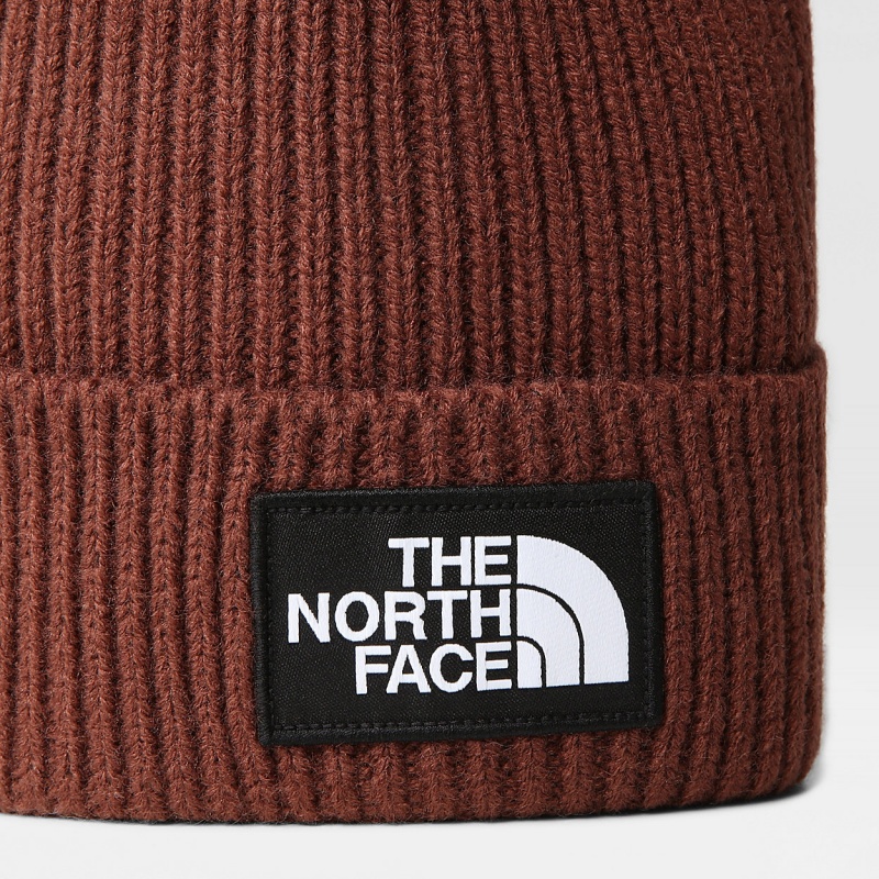 The North Face TNF Logo Box Cuffed Beanie Dunkel | 917PQUXNO